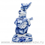 Штоф фарфоровый "Заяц". Гжель