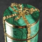Шкатулка "Подарок" (малахит)