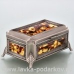 Шкатулка янтарная "Дар солнца"