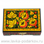 Деревянная шкатулка "Цветы". Хохлома