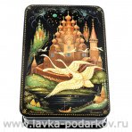 Лаковая миниатюра шкатулка "Прощальная песня". Холуй