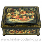 Шкатулка-ларец с художественной росписью "Зима"