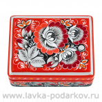 Деревянная шкатулка "Цветы". Хохлома
