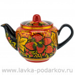 Чайник заварочный 0,5 л "Клубника". Хохлома