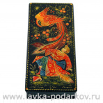 Лаковая миниатюра Шкатулка "Жар-Птица" Холуй