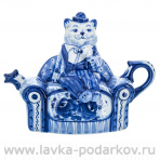Чайник коллекционный "Диван". Гжель