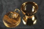 Туалетная коробочка "Лилия" (тигровый глаз)