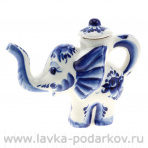 Чайник заварочный "Слон". Гжель