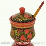 Сахарница с ложкой Хохлома
