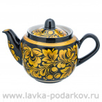 Чайник заварочный 0,5 л "Золотая кудрина". Хохлома
