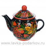Чайник заварочный 0,5 л "Клубника". Хохлома