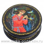 Лаковая миниатюра шкатулка "Лето-пастушок". Холуй