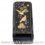 Лаковая миниатюра шкатулка "Птички". Холуй