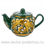 Чайник заварочный 0,6 л "Золотая кудрина". Хохлома