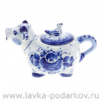 Чайник "Бычок". Гжель