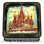 Шкатулка с художественной росписью "Храм Василия Блаженного"