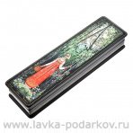 Лаковая миниатюра Шкатулка "По ягоды". Холуй