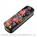 Лаковая миниатюра шкатулка "Цветы". Палех