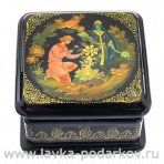 Лаковая миниатюра шкатулка "Данила-мастер". Холуй