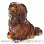 Статуэтка с янтарем "Собачка" (большая)