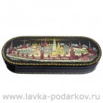 Лаковая миниатюра шкатулка "Московский Кремль". Холуй