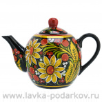 Чайник заварочный 0,7 л "Ромашка". Хохлома