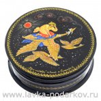 Лаковая миниатюра шкатулка "Гуси-лебеди". Холуй