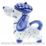 Чайник "Такса". Гжель