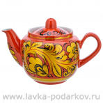 Чайник заварочный 0,5 л "Кудрина". Хохлома