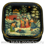 Шкатулка с художественной росписью "Зима"