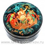 Лаковая миниатюра шкатулка "Садко". Холуй