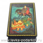Лаковая миниатюра шкатулка "Святогор". Холуй