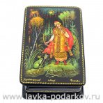 Лаковая миниатюра шкатулка "Царевна-лягушка". Холуй