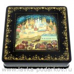 Лаковая миниатюра шкатулка "Ростов Великий. Кремль". Холуй