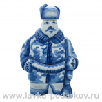 Штоф "Охотник". Гжель