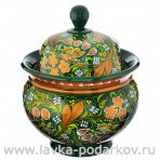 Супница на ножке. Хохлома