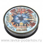 Лаковая миниатюра шкатулка "Москва" Палех