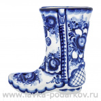 Ваза "Сапог". Гжель