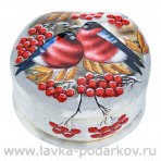 Шкатулка с художественной росписью "Снегири"