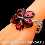 Браслет из серебра с янтарем