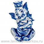 Штоф фарфоровый "Дракон". Гжель