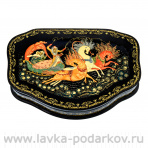 Шкатулка с художественной росписью "Тройка"