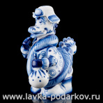 Штоф "Дракон с подарками" Гжель