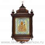 Икона в киоте "Тихвинская Божья Матерь" 62х110 см