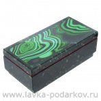 Шкатулка под малахит, из натурального камня