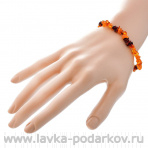 Браслет янтарный "Галька"