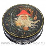 Лаковая миниатюра шкатулка "Лесовичок". Холуй