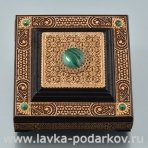 Шкатулка из бересты с камнем (в ассортименте)