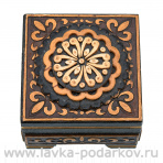 Шкатулка квадратная из бересты