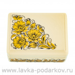Деревянная шкатулка "Цветы". Хохлома